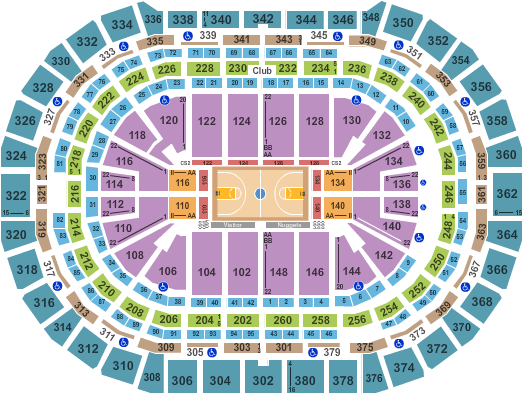 Ball Arena Seating Chart + Rows, Seats and Club Info